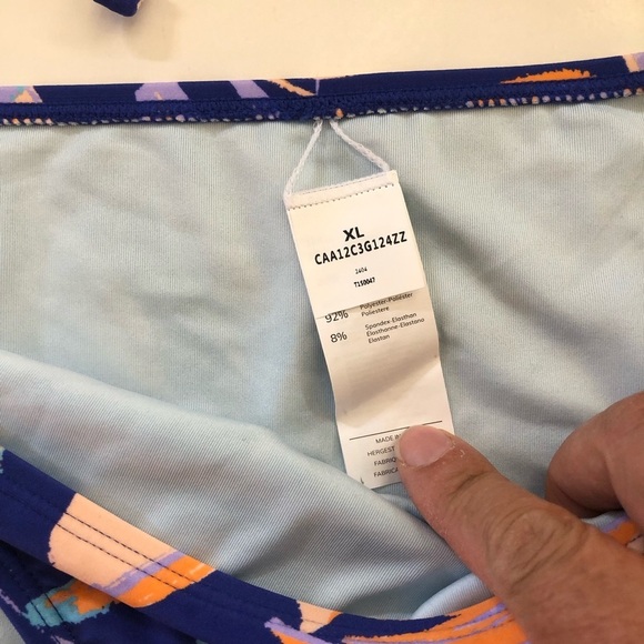 Cupshe Release Happiness Tropical Print Lace-Back Bikini Set Size XL - Picture 13 of 13